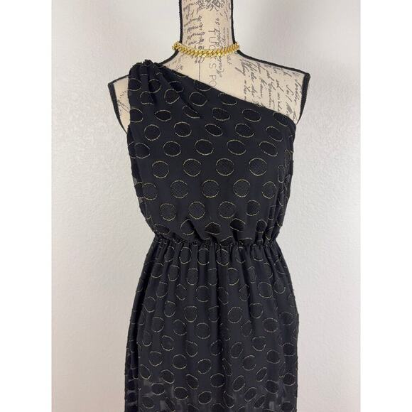 B18 Monique Lhuillier Midi Dress Womens 4 One Shoulder Audrey Hepburn Cocktail - Picture 5 of 9